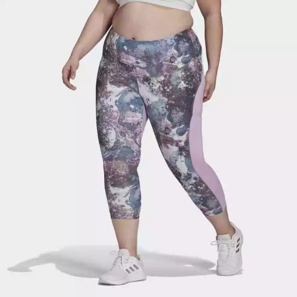 Adidas X Zoe Saldana Aeroready 7/8 Compression Running Leggings Women's Size 1X